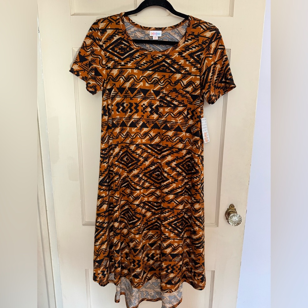Lularoe Carly Dress T-shirt Midi Dress New XS